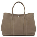 Hermes Tote Bag Garden Party PM 36 Negonda Etoupe Silver Gray Leather