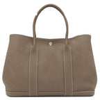 Hermes Tote Bag Garden Party PM 36 Negonda Etoupe Silver Gray Leather
