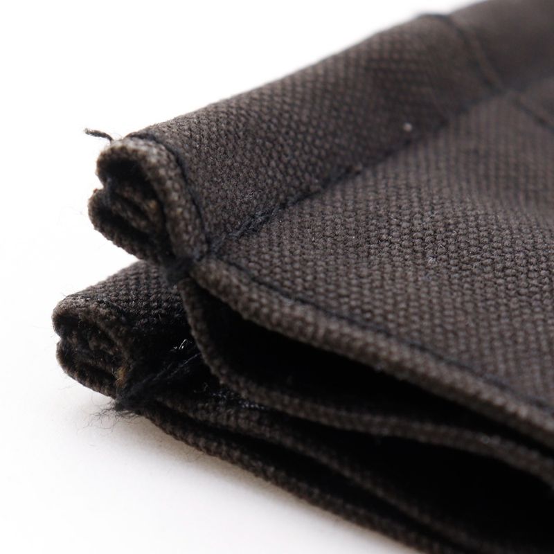 Hermes Fourre Tout MM Tote Bag Cotton Canvas Black Handbag — view 8