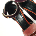 Hermes Sandals Size 35.5 Ankle Strap Shoes Velour Chunky — view 9