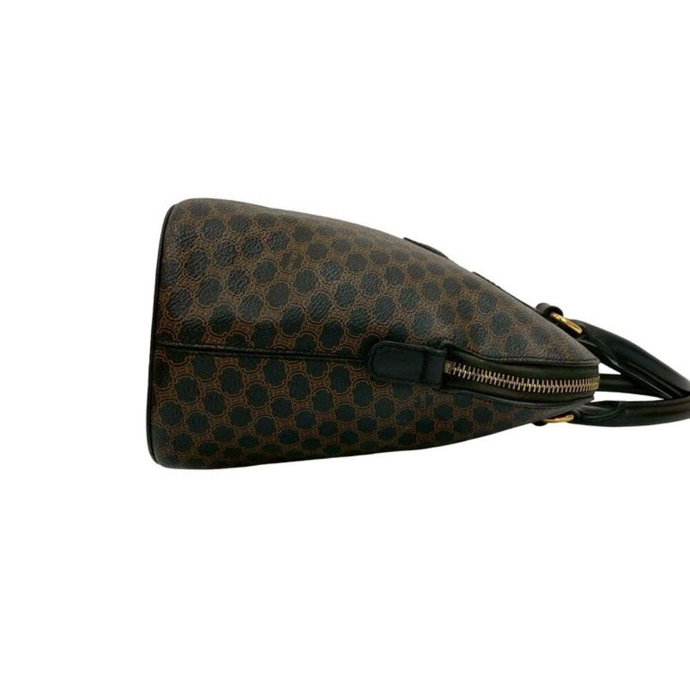 Celine Vintage Macadam Blason Pattern Logo Leather Handbag