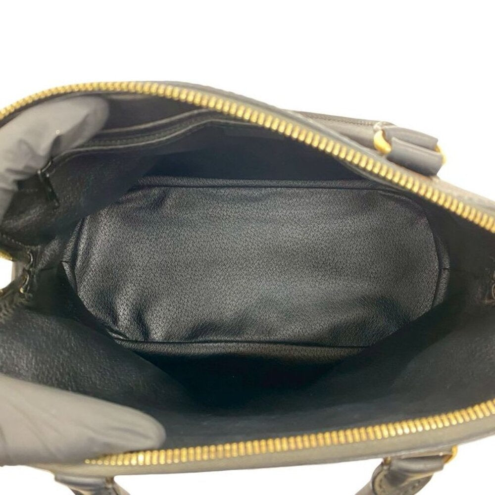 Celine Vintage Macadam Blason Pattern Logo Leather Handbag