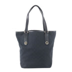 Gucci GG Canvas Leather Tote Shoulder Hand Black