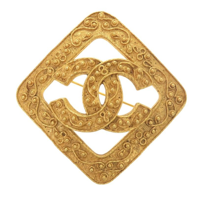 Chanel Coco Mark GP Gold Brooch 0159