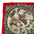 Hermes Carre 90 Cirque Molier Scarf Silk Red — view 3