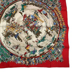 Hermes Carre 90 Cirque Molier Scarf Silk Red — view 6