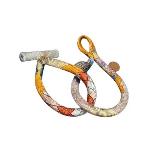 Hermes Bracelet Brid De Soie Double Petite Ash Multicolor Silk 100% — view 2