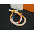 Hermes Bracelet Brid De Soie Double Petite Ash Multicolor Silk 100% — view 6