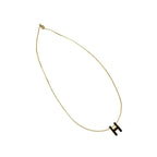 Hermes Pop Motif Necklace Pendant Choker Gold Black — view 5