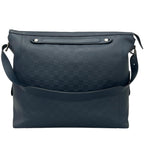 Louis Vuitton Duplex Damier Infini Leather Blue Shoulder Bag Silver