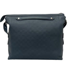 Louis Vuitton Duplex Damier Infini Leather Blue Shoulder Bag Silver — view 2