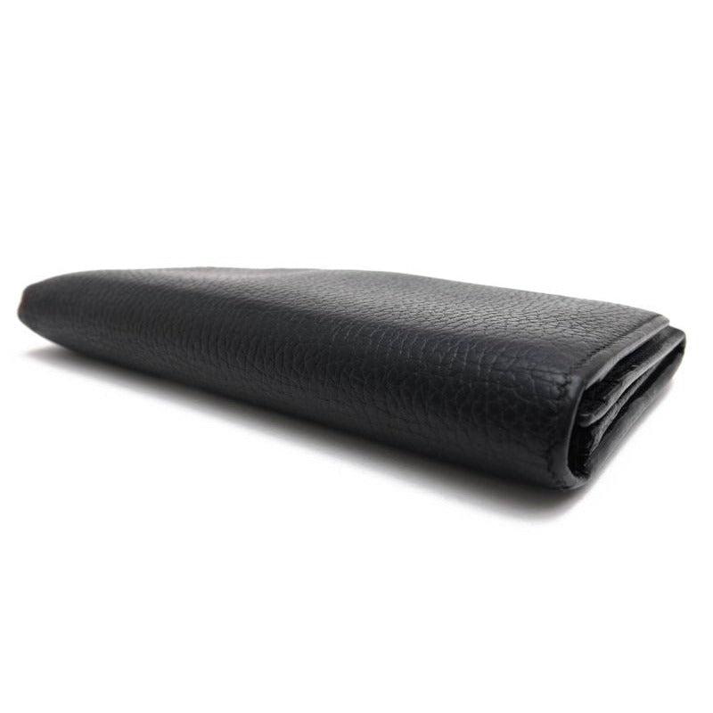 Gucci Long Wallet Women Leather Black Interlocking Continental — view 4