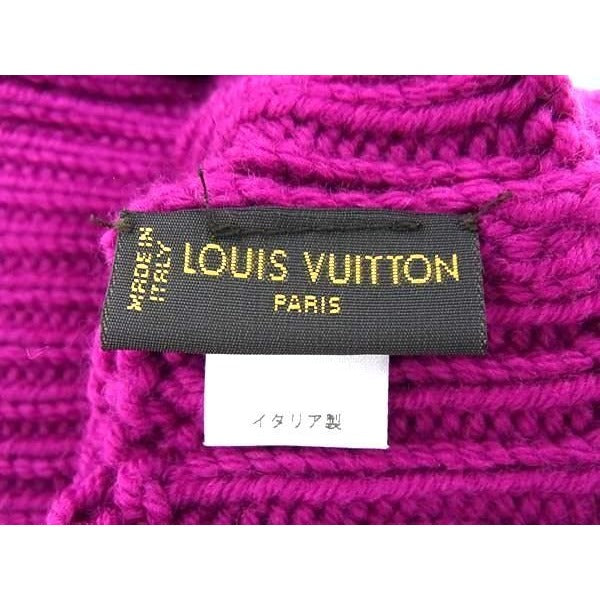 Louis Vuitton Knit Hat Bonnet Constance Purple 100% Wool — view 6