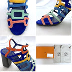 Hermes Sandals Navy Multicolor — view 2