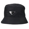 Prada Triangle Plate Cotton Bucket Hat