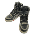 Louis Vuitton LV Trainer Leather High Cut Sneakers 7.5 Black Gray