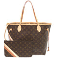 Louis Vuitton Current Neverfull MM Mon Monogram Tote Bag Camel Quartz