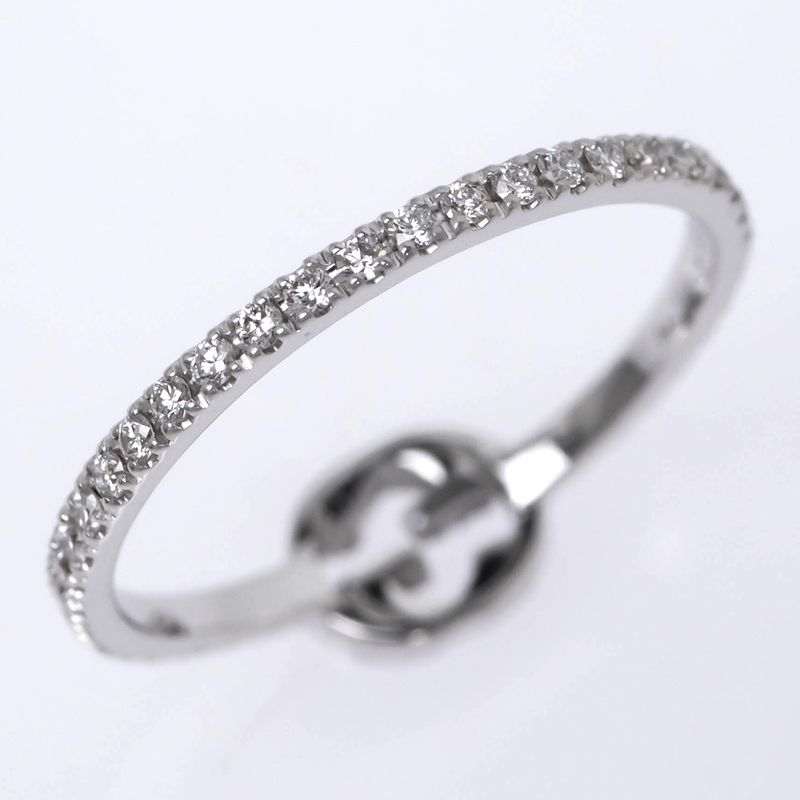 Gucci Interlocking GG Ring No 9 750 WG Full Eternity Diamond — view 5