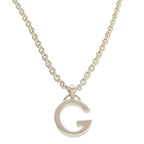 Gucci G Logo Silver 925 Necklace Accessory 0372