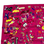 Hermes Carre 90 Scarf 100% Silk les Confessions Purple Box — view 3
