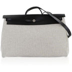 Hermes Herbag Zip Retourne Cabin 2-Way Hand Bag Toile Kris Viking
