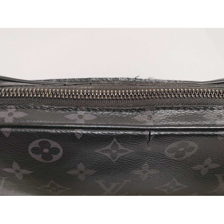 Louis Vuitton Clutch Monogram Eclipse Pochette Volga Black Gray Leather — view 3
