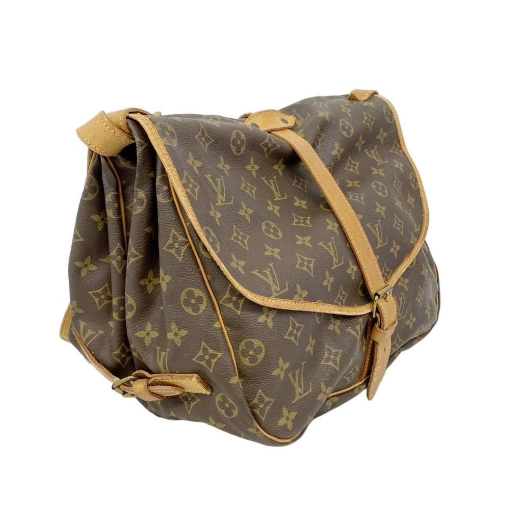 Louis Vuitton Shoulder Bag Monogram Saumur 35 Brown — view 2