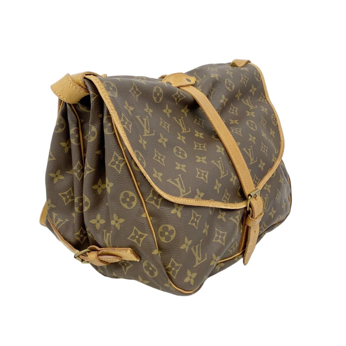 Louis Vuitton Shoulder Bag Monogram Saumur 35 Brown — view 2