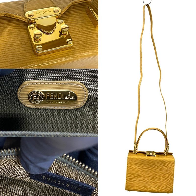 Fendi Logo Hardware Epi Leather 2-Way Mini Shoulder Bag