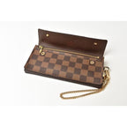 Louis Vuitton Chain Wallet Long Portefeuille Accordeion Damier — view 2