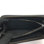 Bottega Veneta Long Wallet Intrecciato Round Zipper Black — view 4