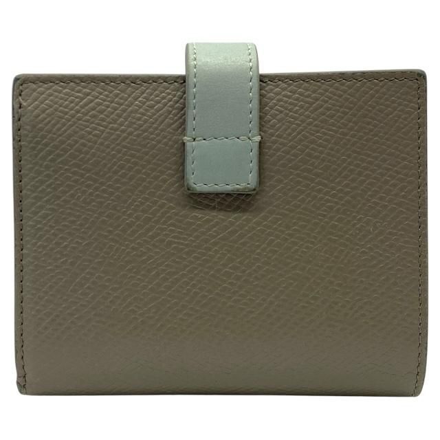 Celine Wallet Fold Compact Mini Logo Leather Gray — view 2