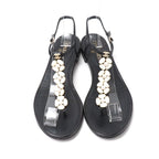 Chanel Sandals Size 35 C Thong Ankle Strap Shoes CC Coco Mark Imitation — view 5