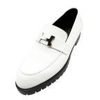 Hermes Loafers Moccasins Faubourg Veau Epsom White 37