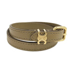 Celine Les Cuirs Bracelet Double Leather Khaki