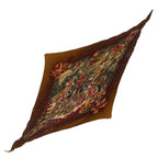 Hermes Scarf Pleated Silk Plant All Over Pattern Brown — view 2