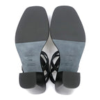 Hermes Sandals Eveless BK 37 1 2 Leather Ankle Strap — view 8