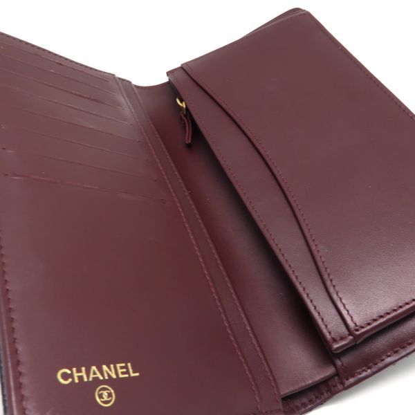 Chanel Bifold Long Wallet Caviar Leather Black Gold Hardware — view 6