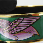 Hermes Bracelet Emile GM Metal Enamel Green Purple Gold Hardware Accessories — view 9
