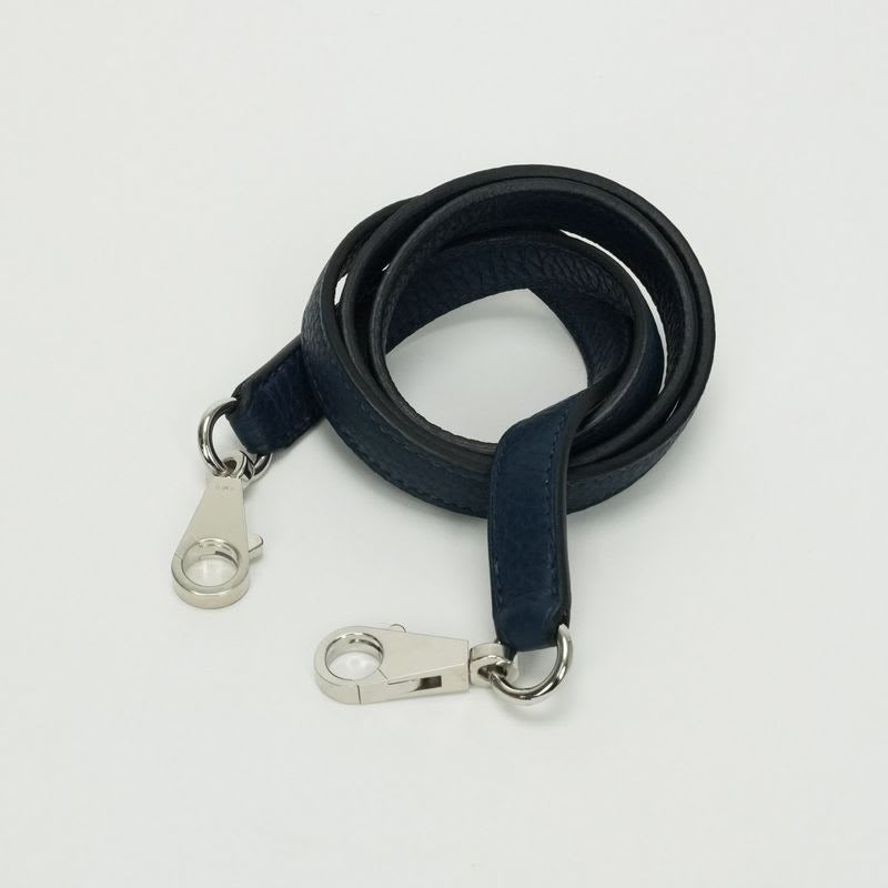 Hermes Shoulder Strap Togo Bleu Obscur Navy Blue Silver