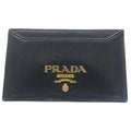 Prada Saffiano Leather Card Case Black