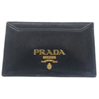 Prada Saffiano Leather Card Case Black