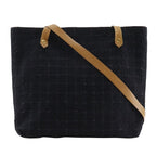 Hermes Amedava Cabas De Poche Long Shoulder Canvas Black Bag