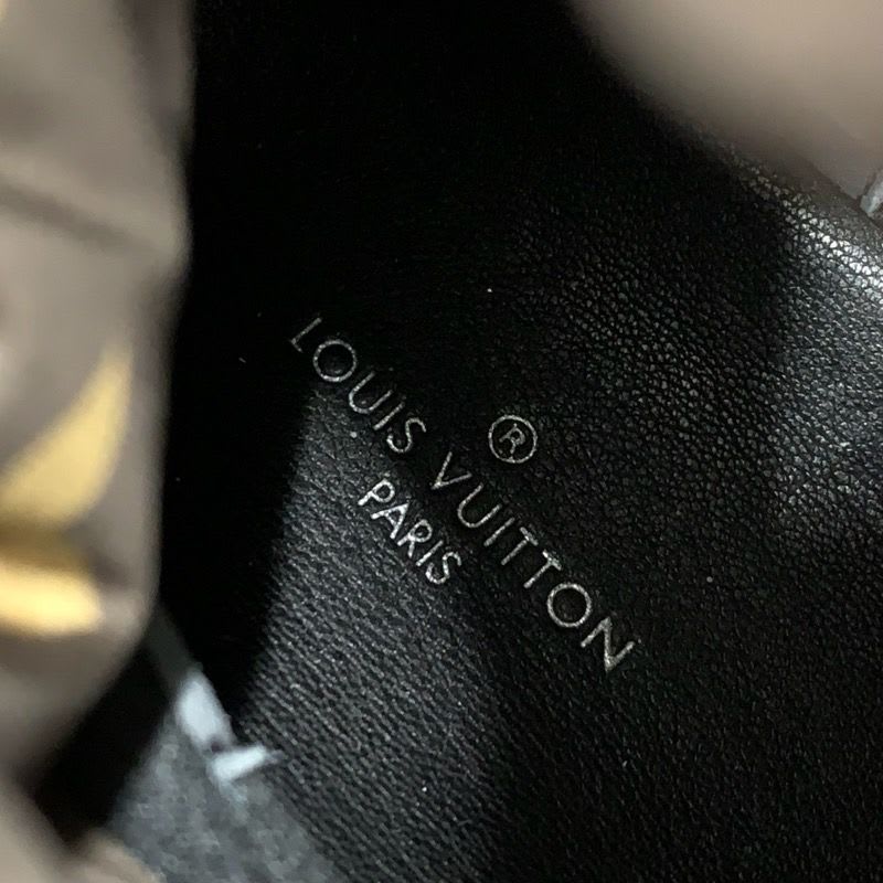 Louis Vuitton Pillow Line Monogram Boots Short Shoes Nylon Black Brown — view 7