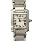 Cartier with Case Tank Francaise Stainless Steel Quartz Watch Silver — view 2