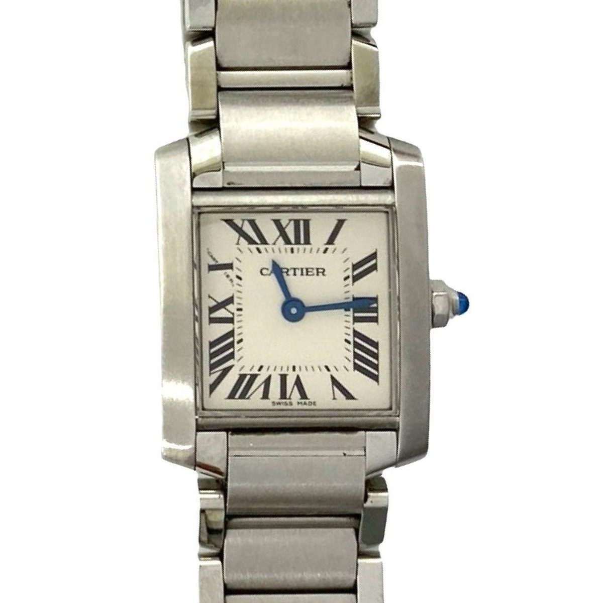 Cartier with Case Tank Francaise Stainless Steel Quartz Watch Silver — view 2