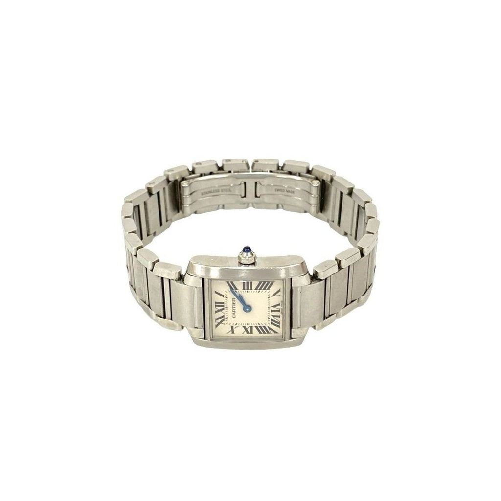 Cartier with Case Tank Francaise Stainless Steel Quartz Watch Silver — view 7