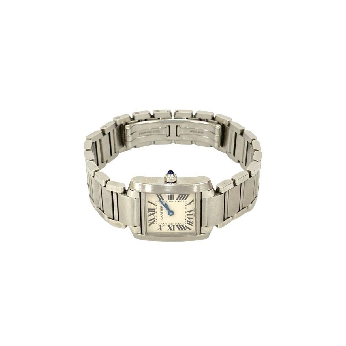 Cartier with Case Tank Francaise Stainless Steel Quartz Watch Silver — view 7