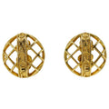 Chanel Logo Vintage Gold Plated 16.4 g Earrings