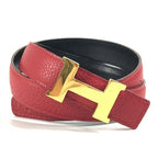 Hermes Belt H Constance Leather Red And Black — view 2
